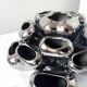 Vintage Vase • Alien • Chrome Ceramic • Post Space Age • 1980