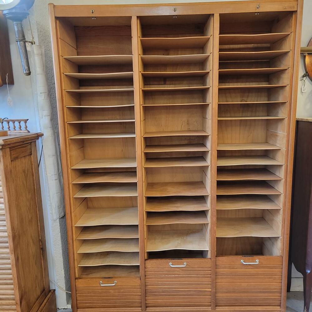 Triple Curtain Filing Cabinet