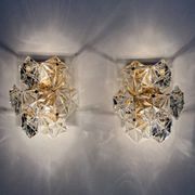 Mid-century pair of crystal sconces by Kinkeldey, Germany, 1970s