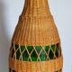XL bottle lamp foot dressed in rattan 50s