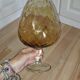 Empoli vase in amber blown glass – Italy, 1960s