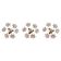 Set of 3 Charming Murano Vintage Ceiling Light Pink Flowers, 1970s