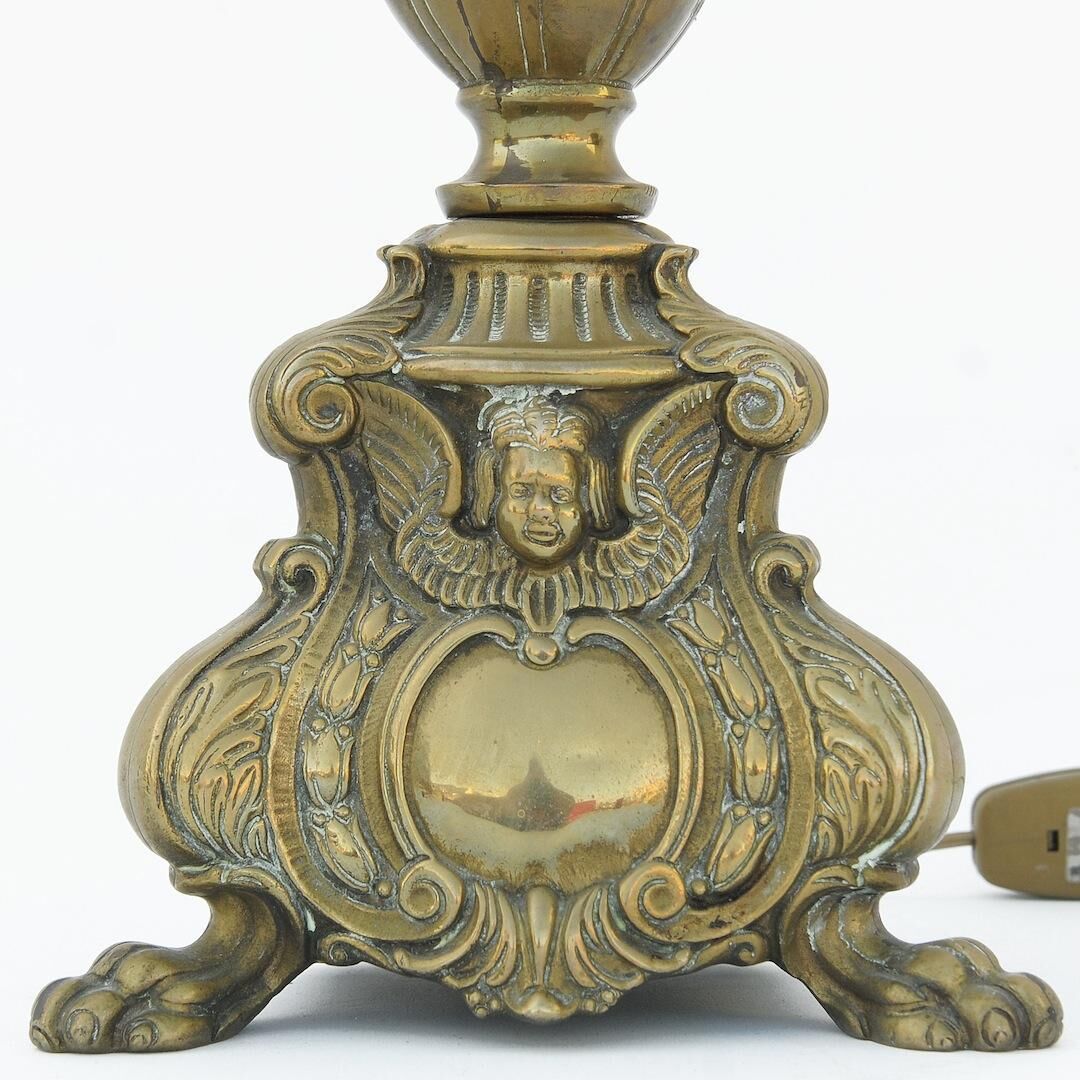 Electrified gilded bronze candle