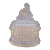 Bonbonnière en cristal de Baccarat décor enfant escargot