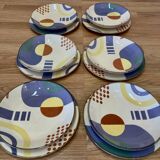 Set of 12 plates entirely handmade.