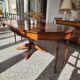 Round table with central leg 110cm extendable to 210cm