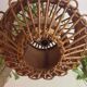 Suspended lamp in bamboo and rattan with chinoiserie details by Louis Sognot, 1950.