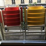 Vintage foldable wooden armchair