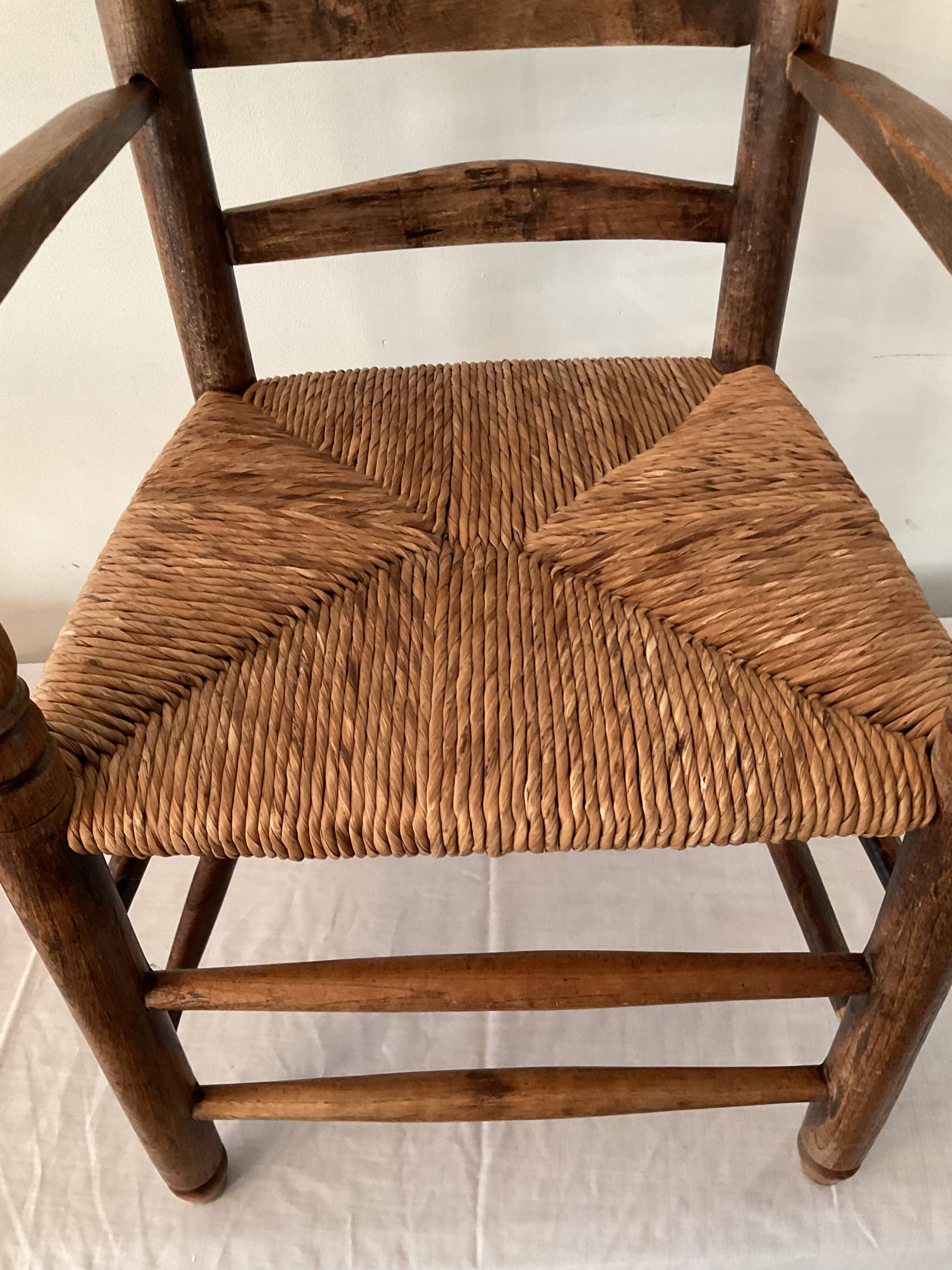 Vintage straw children's chair