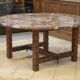 Table en palissandre et bois pétrifié 1960’s