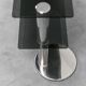Console table in chromed steel and smoked glass of the 70s vintage