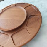 Denmark 60s swivel teak tray