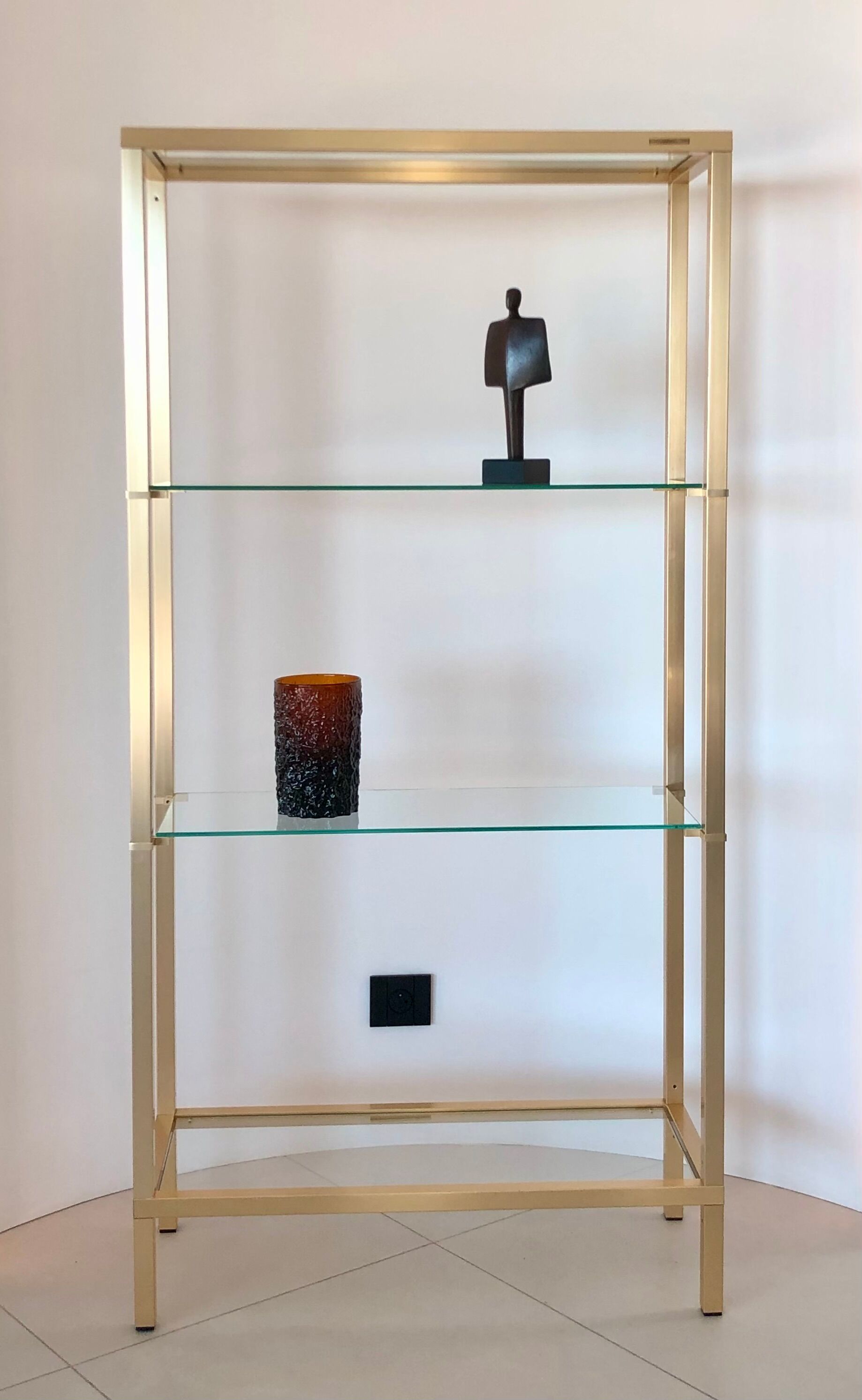 Golden shelf by Pierre Vandel, France 1970s