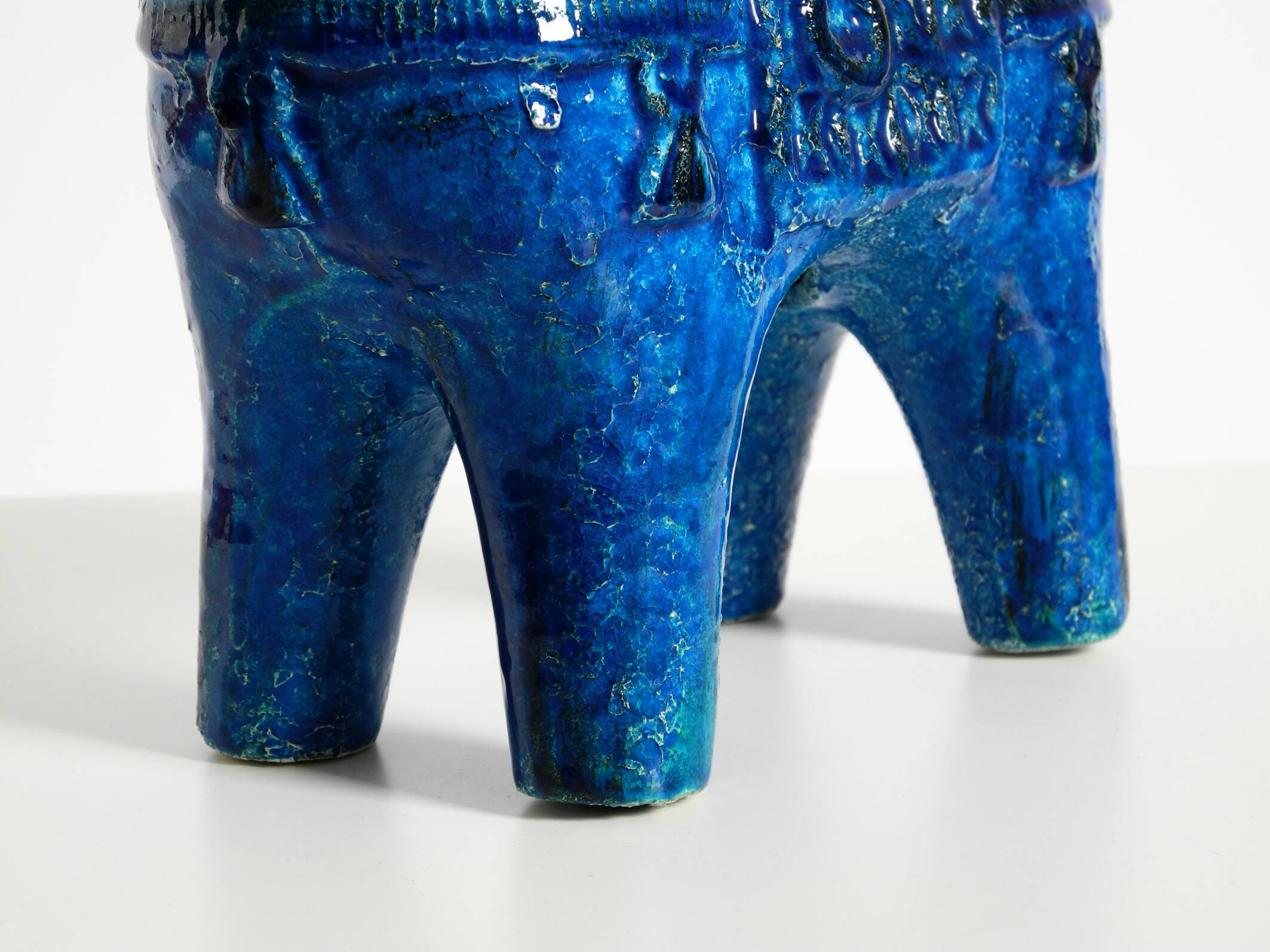 60s ceramic horse from the Rimini Blue collection by Aldo Londi for Bitossi