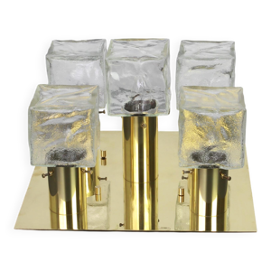 Grand plafonnier en glace