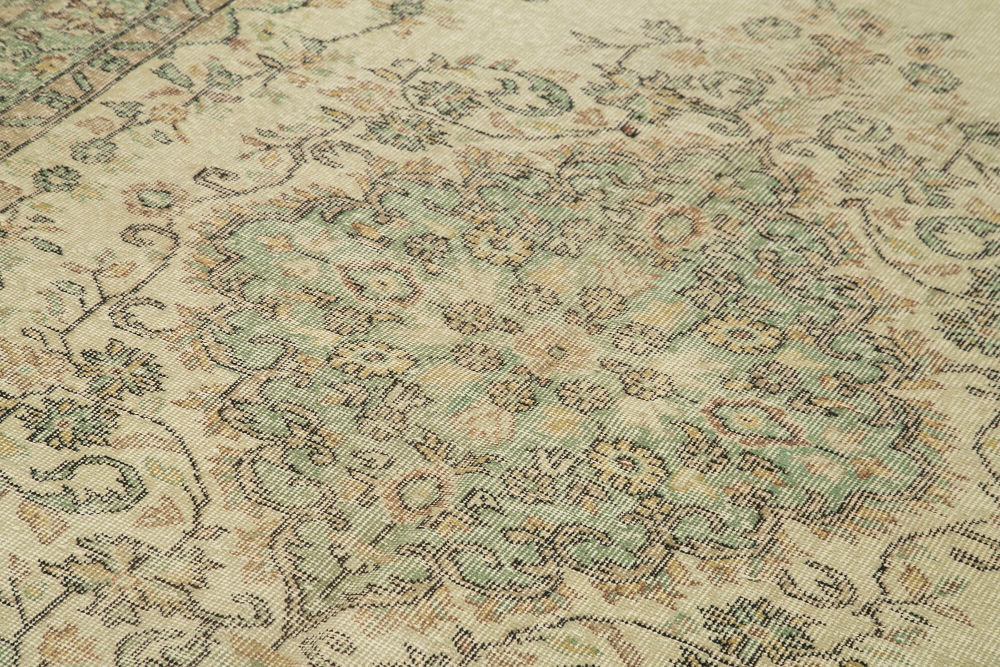 Hand-knotted rustic turkish beige carpet 170 cm x 280 cm