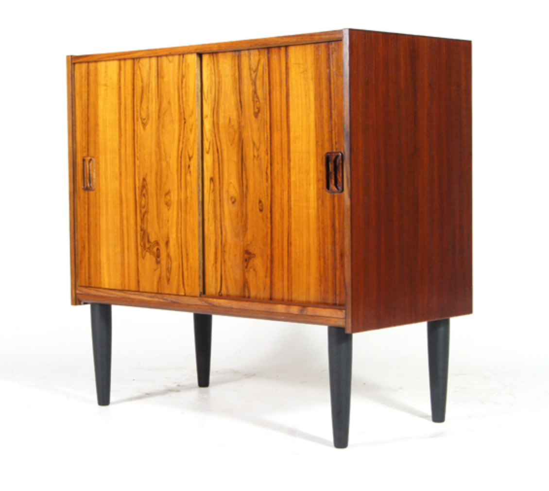 Vintage Danish retro hi-fi furniture in rosewood