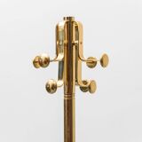 Freestanding coat rack in metal and marble base 1970s vintage modernism