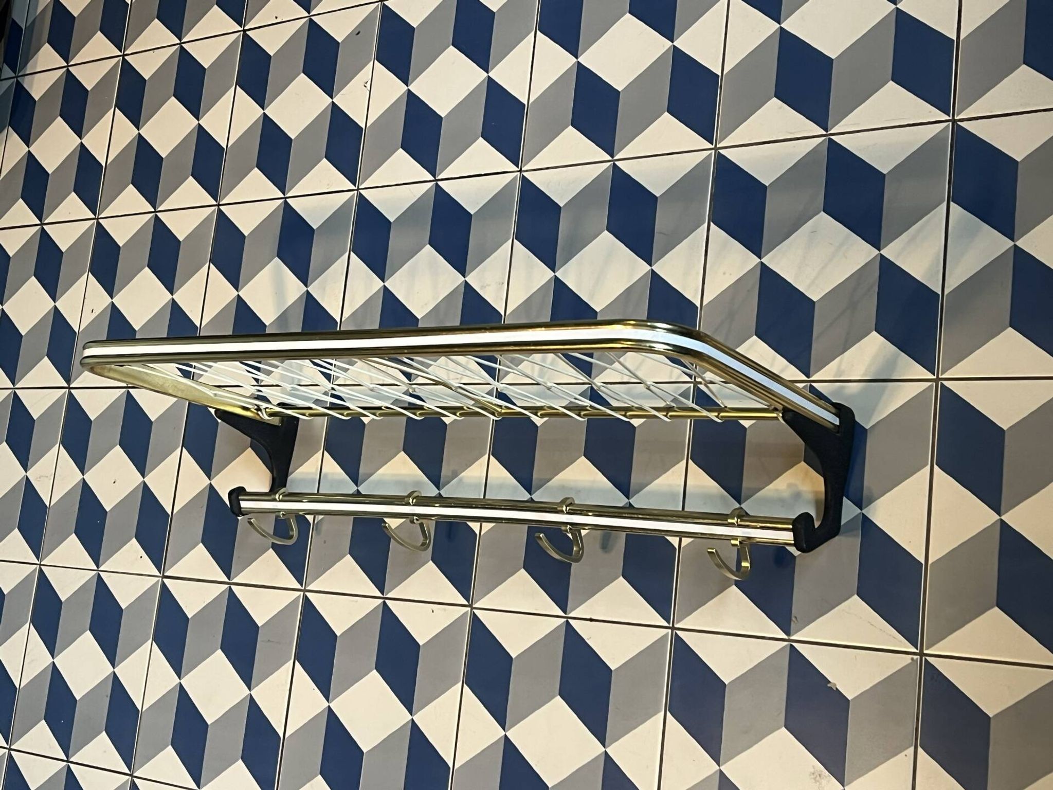 Portemanteau façon porte-bagages de train L=60cm