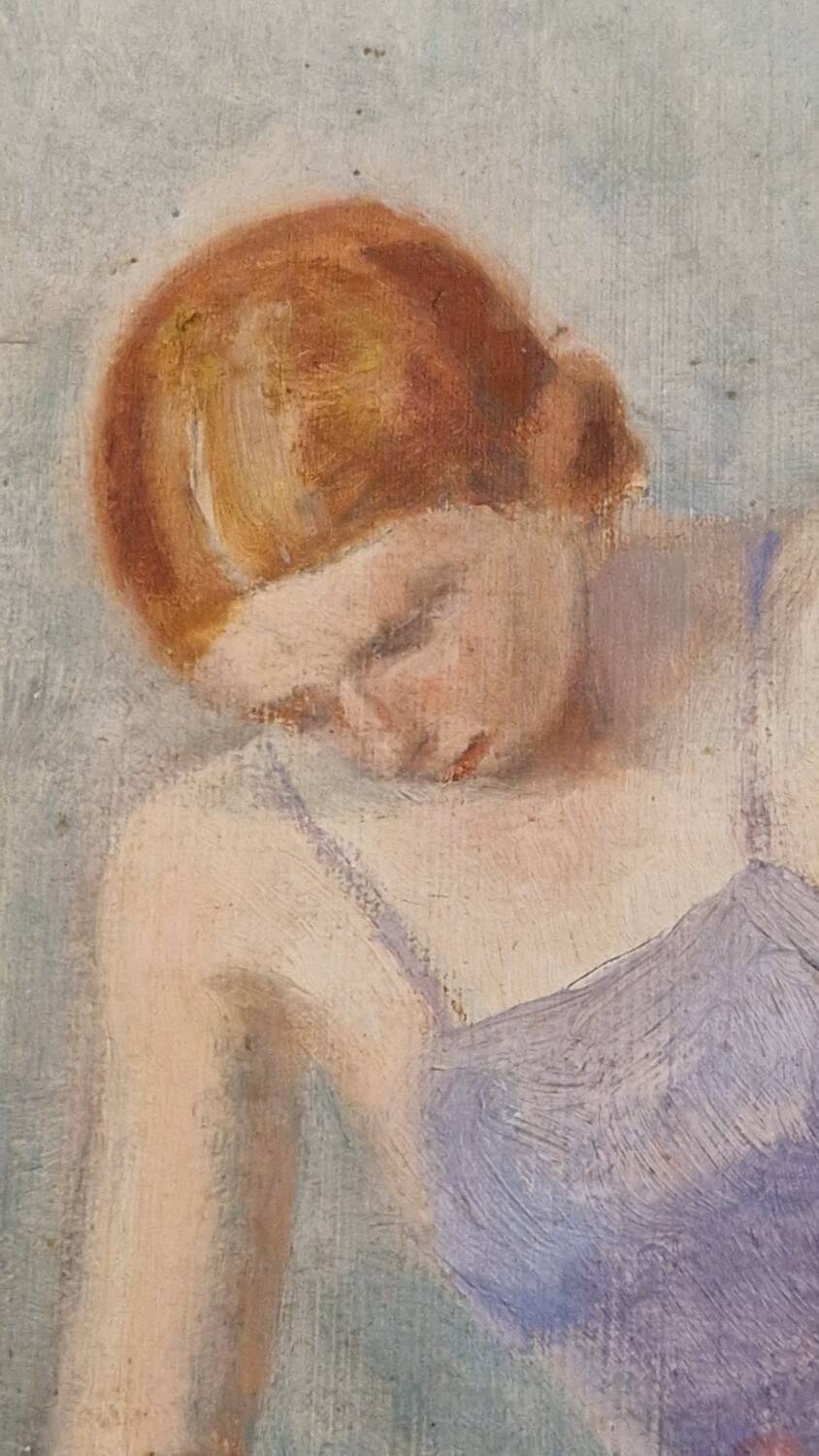 Painting of an Art Deco dancer by Gontran Sedille