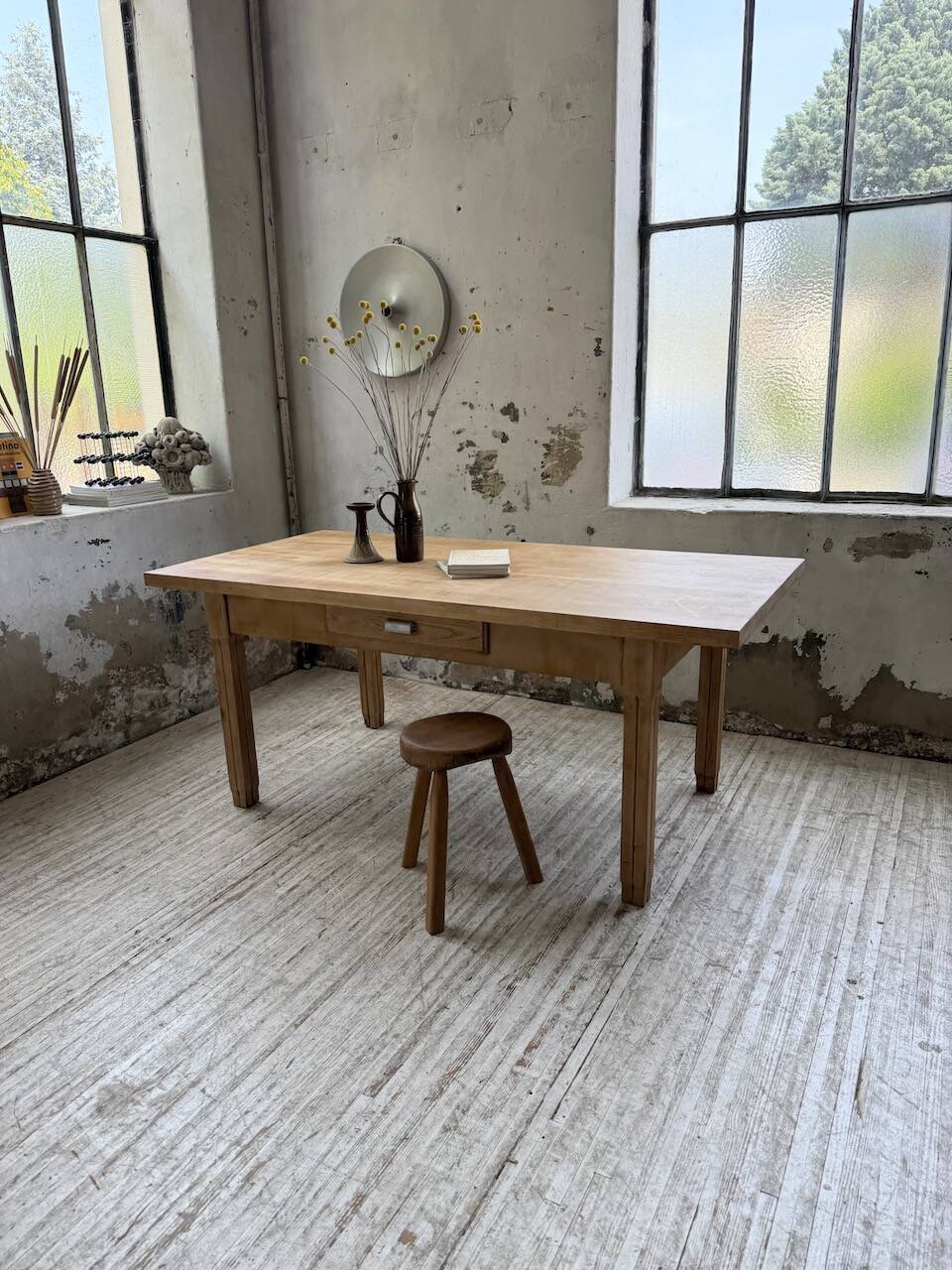Ancienne table de ferme en chêne