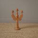 Candlestick candle holder candelabra old carved wood handcrafted Scandinavian folk decoration