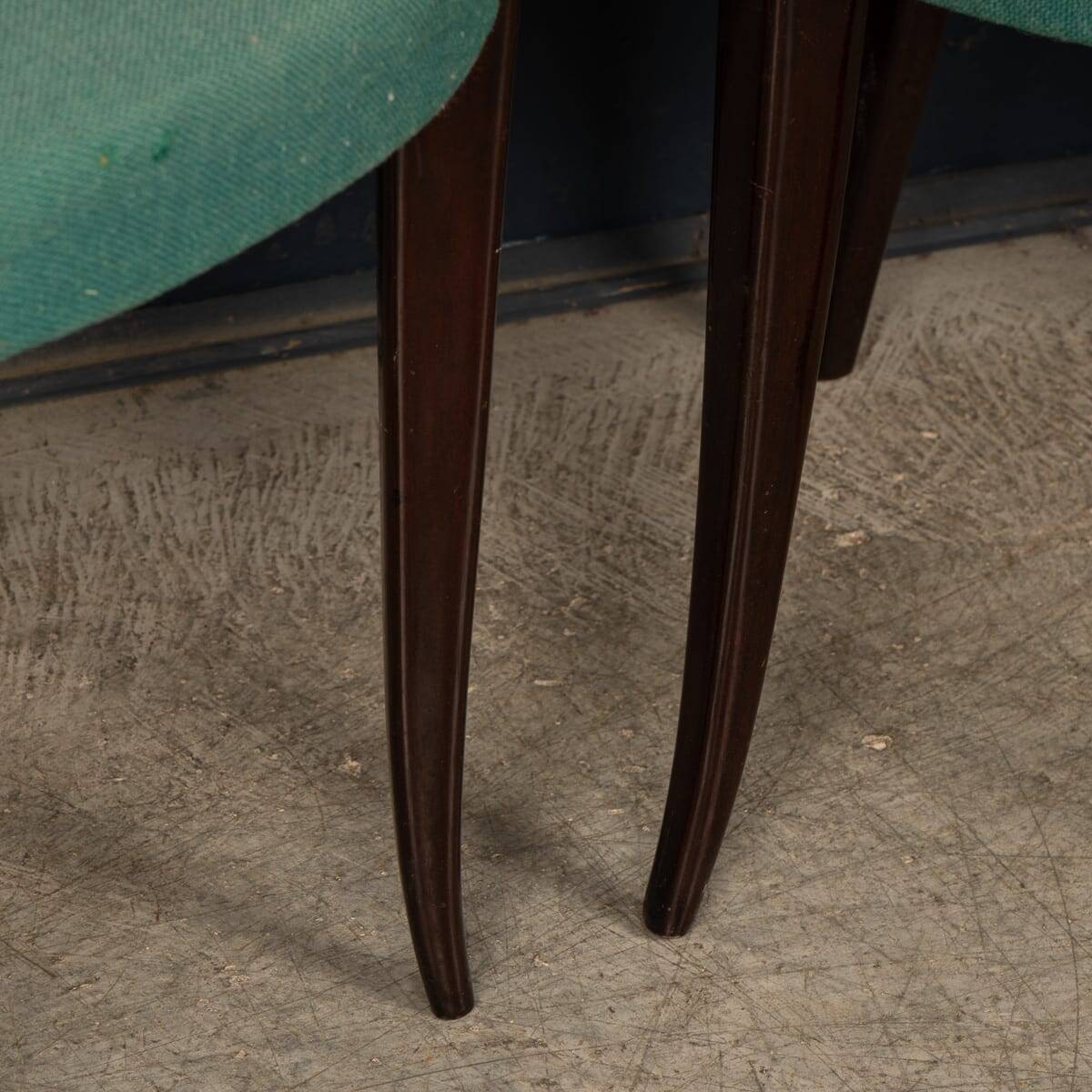 Ensemble de salle à manger italienne des années 20/ table de jeux avec motif de cartes à jouer par Aldo Tura