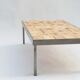 Rectangular metal and cermal herbarium coffee table by Roger Capron, 1960s