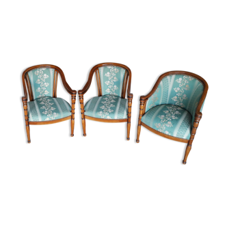 Lot de 3 fauteuils style empire