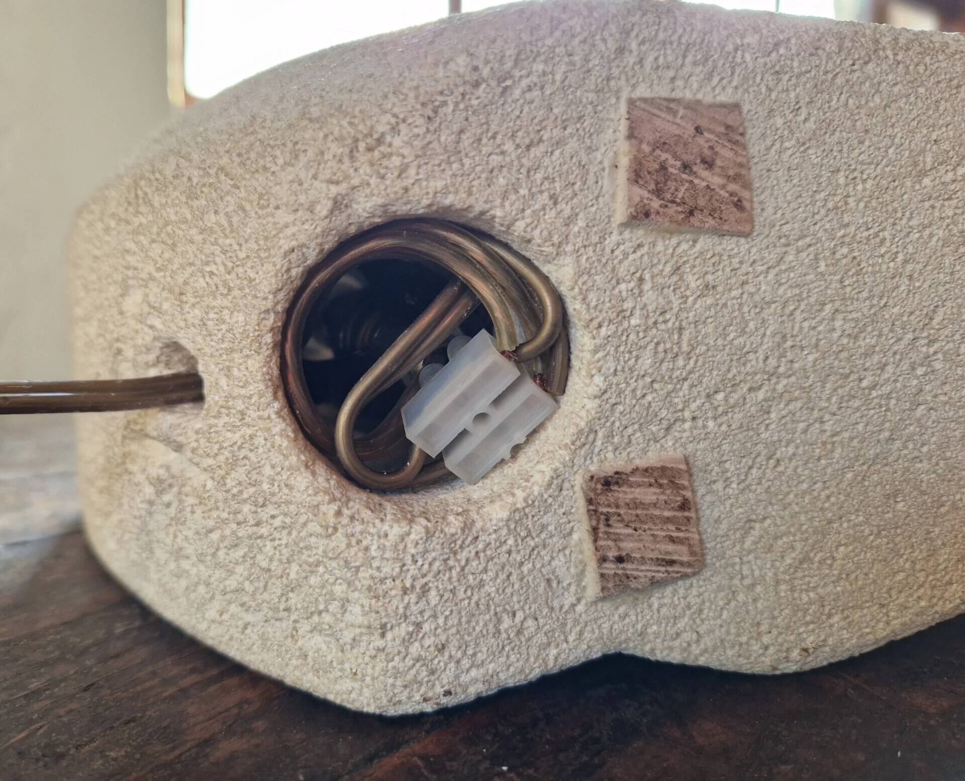 Stone sculptural lamp by Albert Tormos, France