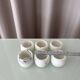 Vintage White Marble Napkin Rings – Set of 6 – Original Box