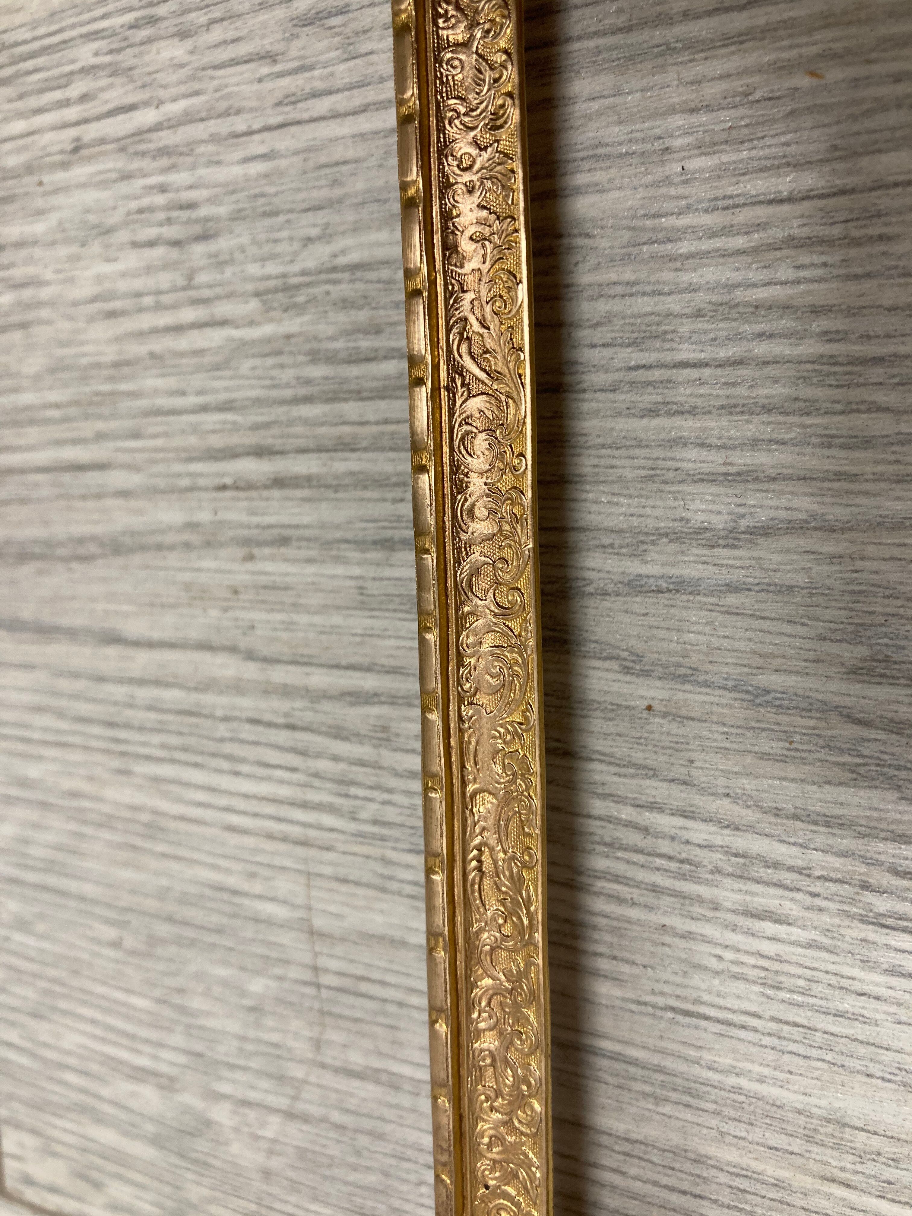 Pair of gold brass frames