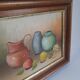 Cadre peinture nature morte signée vintage