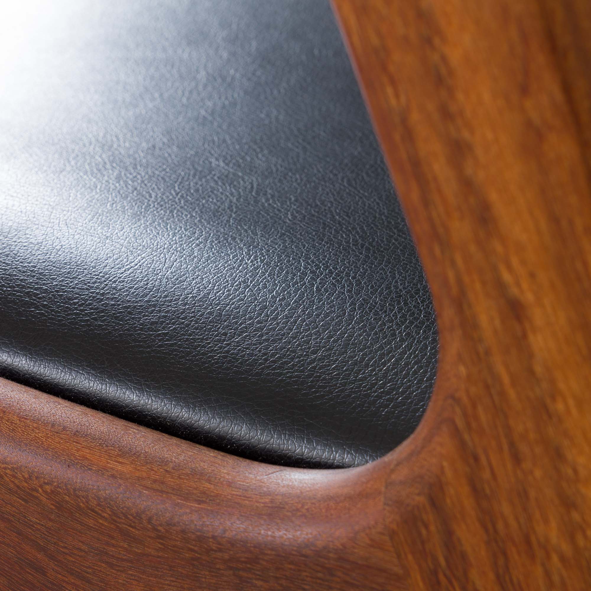 Kai Kristiansen Fire chair in new black aniline leather, Denmark, 1960s