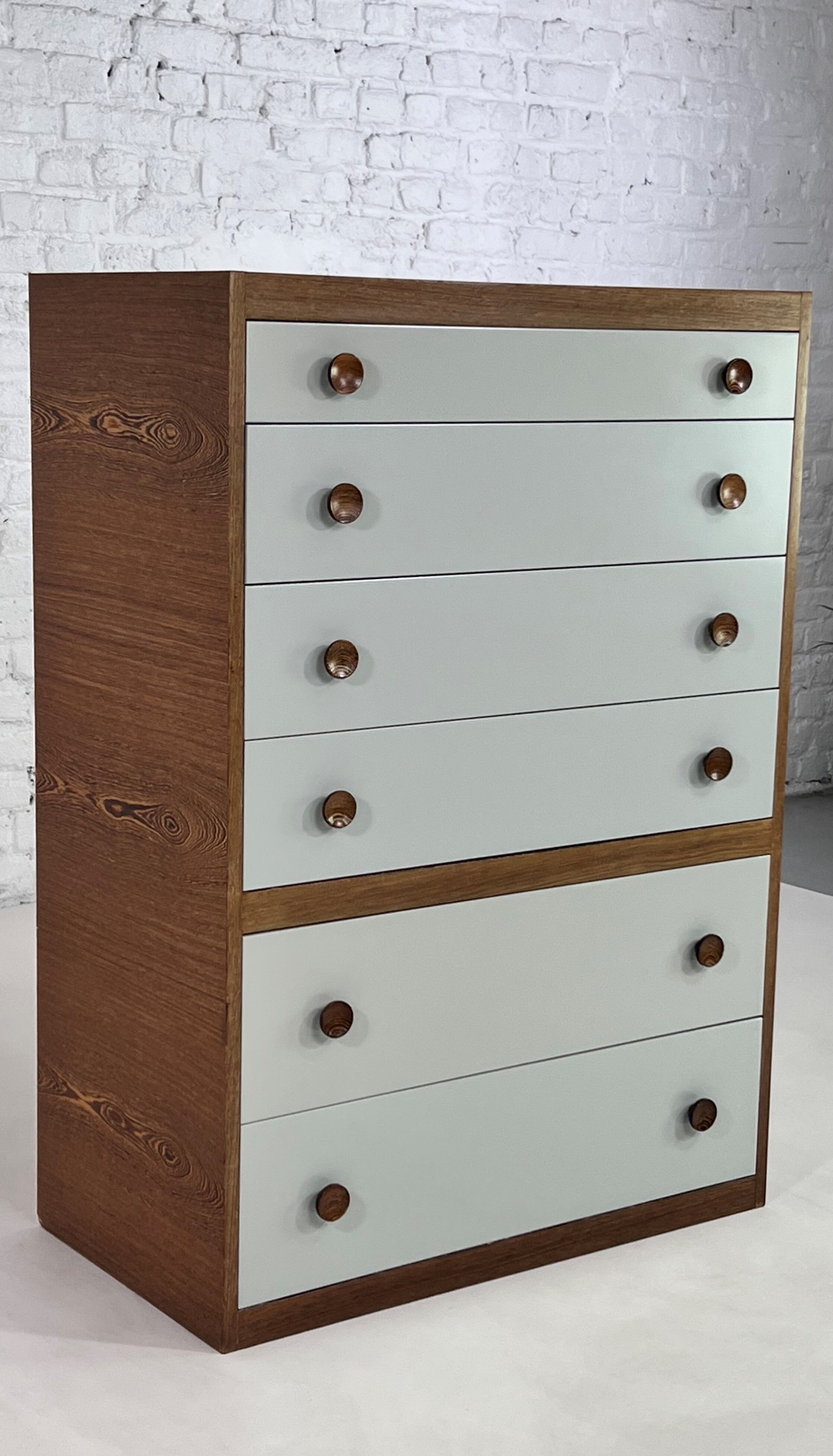 Dresser chiffonnier 6 drawers wenge and satin lacquer