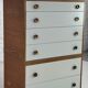 Dresser chiffonnier 6 drawers wenge and satin lacquer