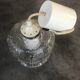 Suspension lustre vintage en verre moulé forme tulipe