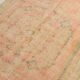 Tapis vintage oriental usé,  Rose saumon et vert pastel, style bohème