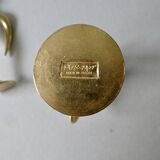 Pair of gold metal character candlesticks Artichoke France