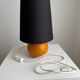 Lampe de table en teck vintage de style mid-century modern