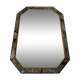 Antique Octagonal Mirror 45x35 with Floral Decor from the 80s Vintage