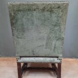 Louis XIII armchair partly upholstered from the 17th sawcum
