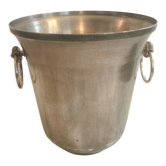 Champagne bucket in food. silver