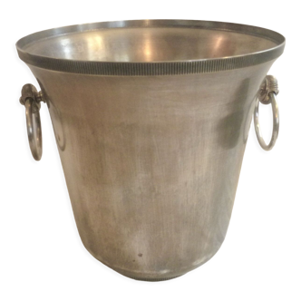 Champagne bucket in food. silver