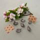 Set of 6 vintage placeholders in the shape of swans