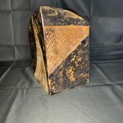 Vase céramique carré marron vintage