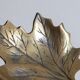 Trinket bowl vintage brass leaf