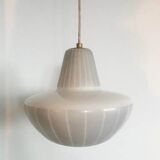 Glass and brass pendant light