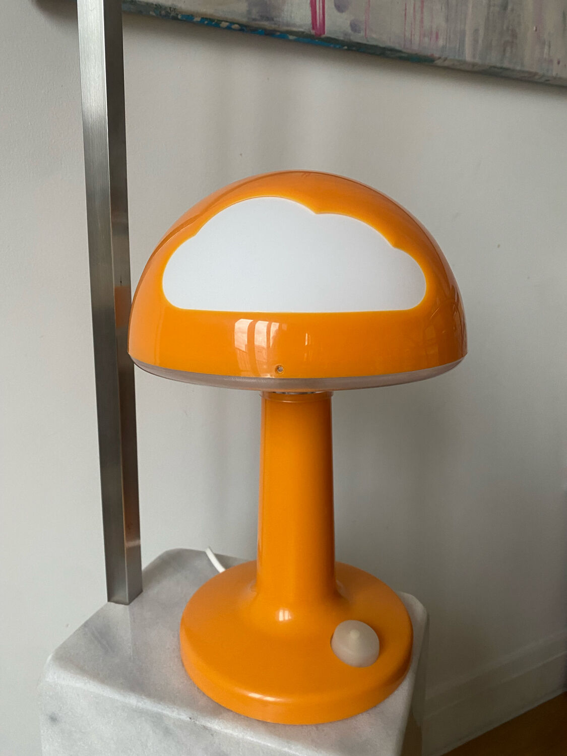 Orange mushroom lamp clouds Skojig Ikea design Henrik Preutz