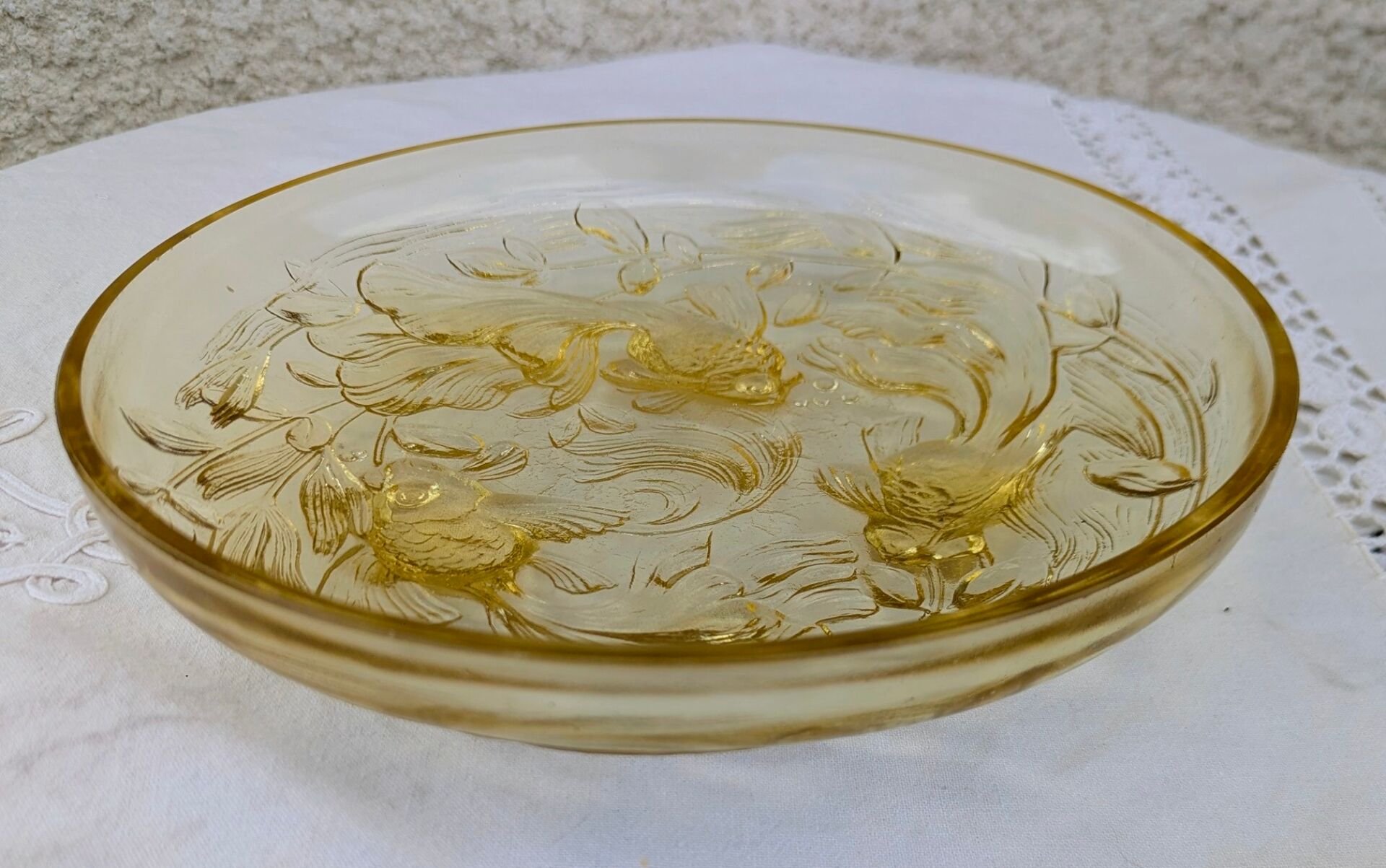 Plat verre moulé verlys art déco 30 50